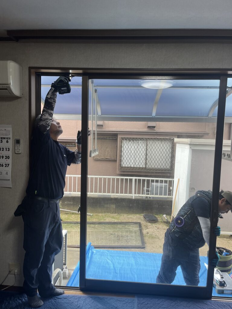 須惠町　窓リフォーム中