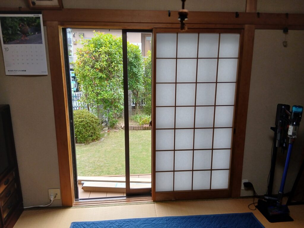 和室 掃き出し 内窓施工前