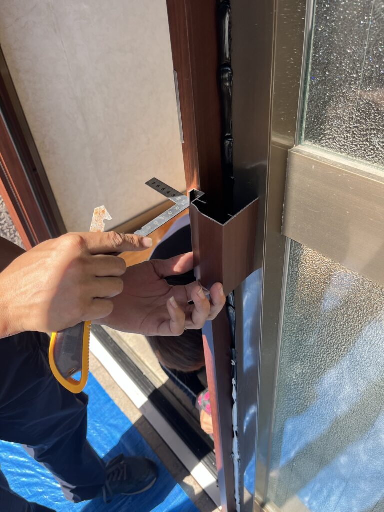 春日市　ドアリモ　額縁加工　採寸