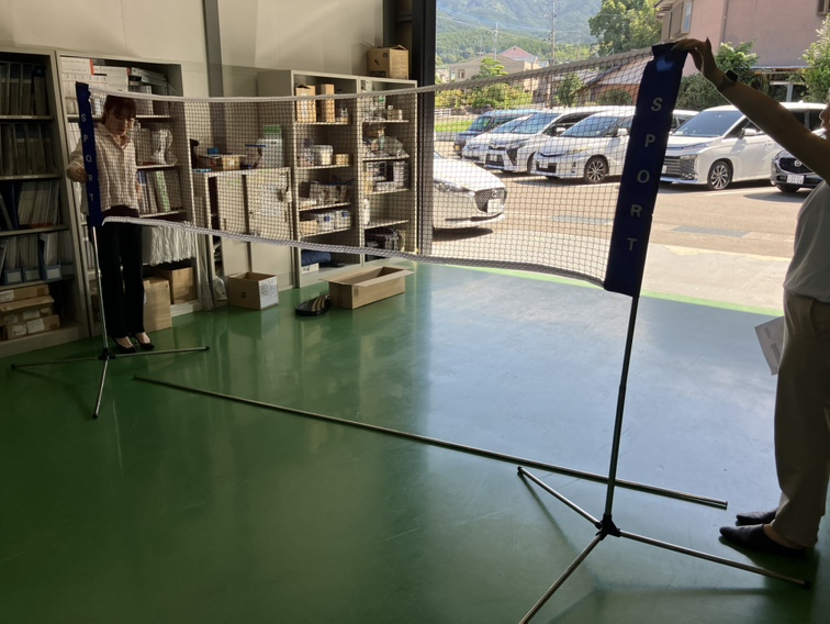 社内イベント　ネット事前準備の様子