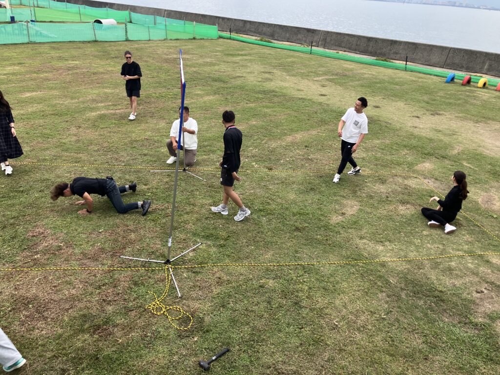 社内イベント　バレーの様子