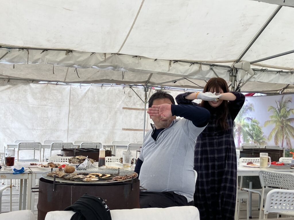 社内イベント　BBQの様子