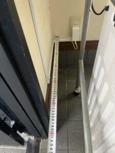 福岡市南区ドアリモ顔認証電気配線採寸