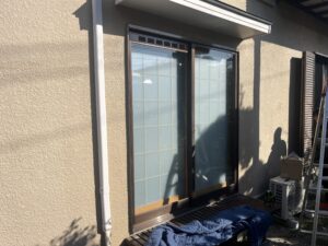 筑紫野市天拝坂の窓の雨戸解体後の様子