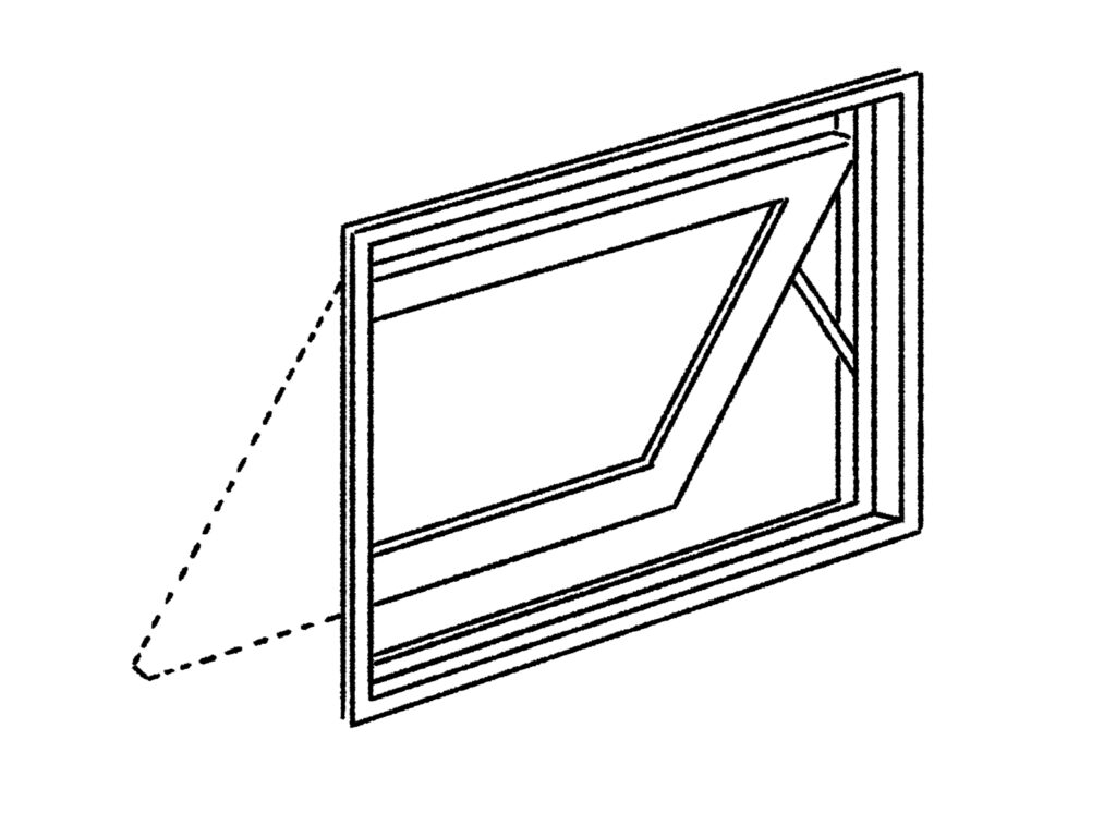 すべり出し窓　イラスト