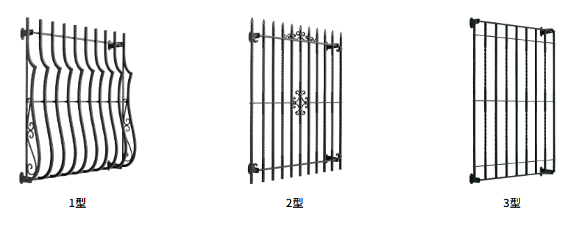 シャローネ面格子3パターン