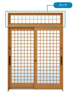 ランマ付き引戸