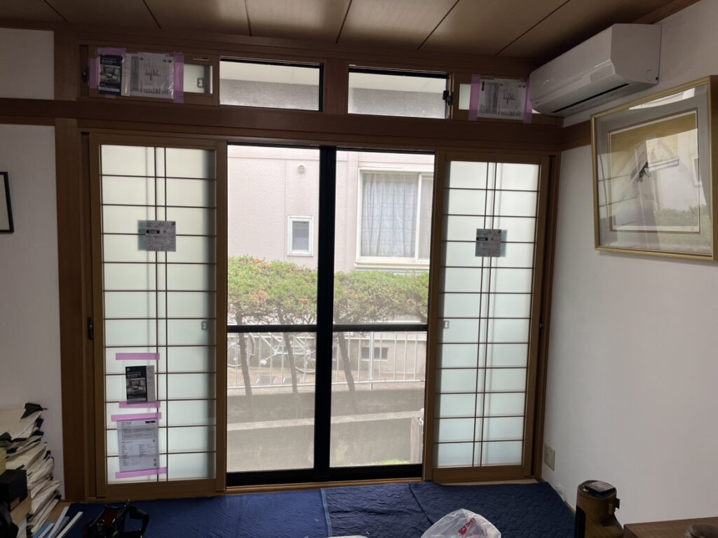 早良区飯倉内窓和室用4枚建て工事後