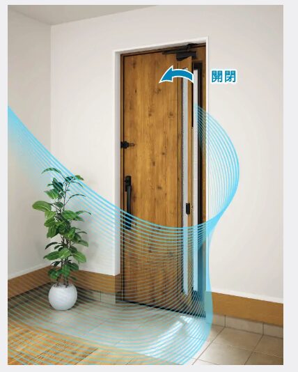 内開き通風機構