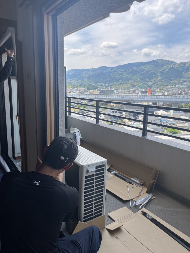 新しいレール取付