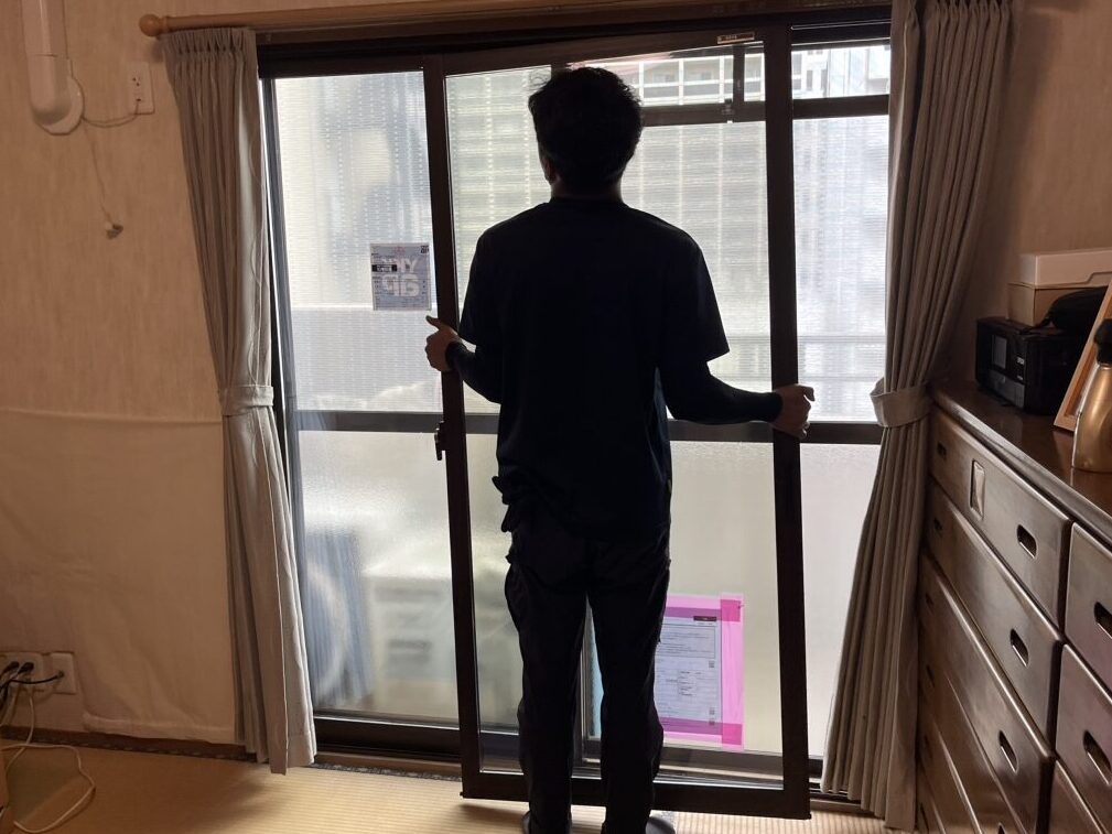 障子取付