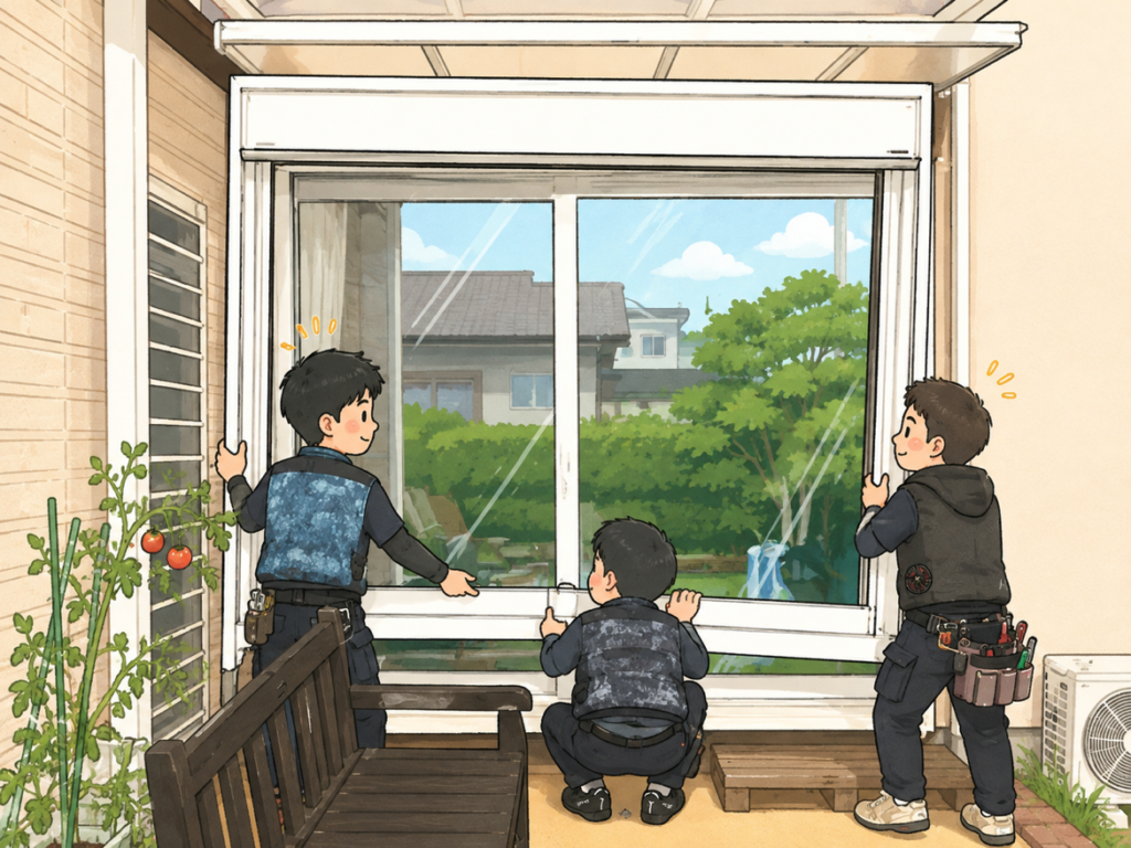 窓枠取付