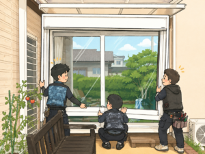 窓枠取付